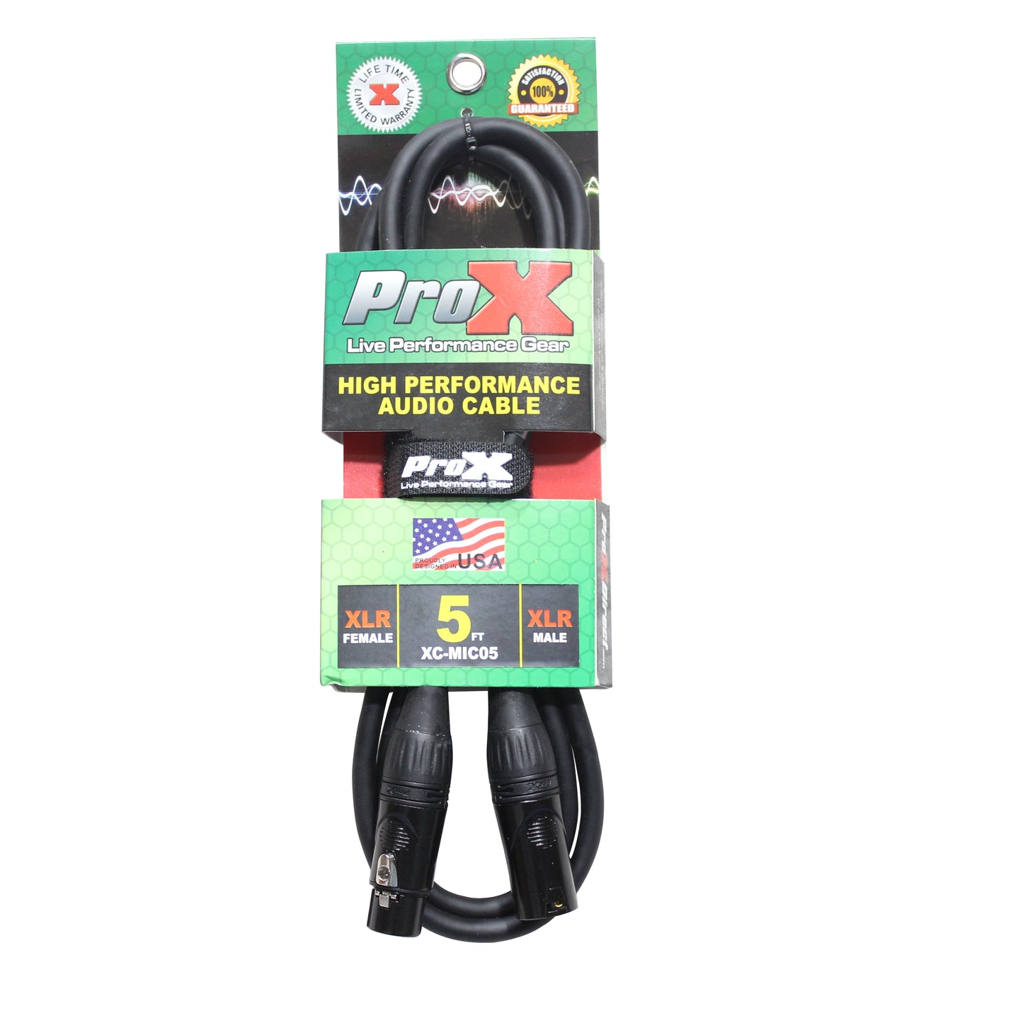 ProX XC-MIC05 - 5ft Balanced 3-Pin XLR Female to 3-Pin XLR Male Microphone Cable