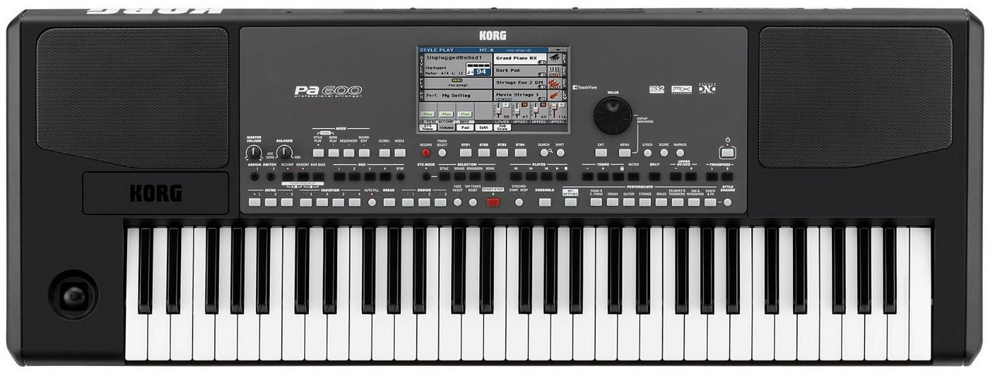 Korg PA600 61-Key Professional Arranger with Color Touchview Display