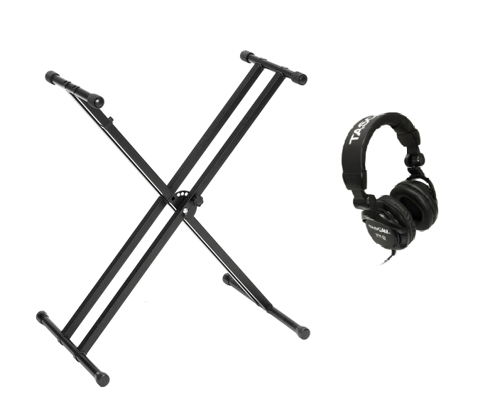 Key Note Stand Keyboard bundle - Double X stand and TH02 headphone – Key Note Music
