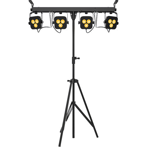 CHAUVET DJ 4Bar LT Quad BT Wash Lighting System with Stand, Case, and Footswitch