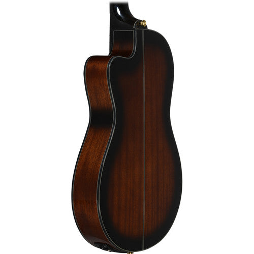 Ibanez GA35TCE Acoustic/Electric Thin-Line Classical Guitar (Dark Violin Sunburst)