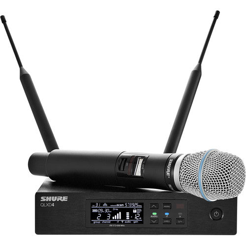 Shure QLXD24/B87A Digital Wireless Handheld Microphone System with Beta 87A Capsule