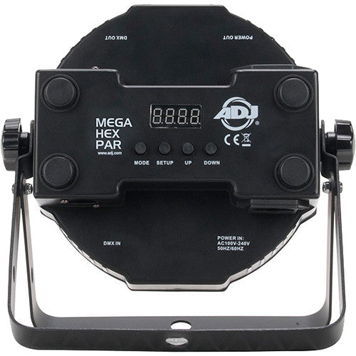 American DJ Mega Flat Hex Pak with 4 PAR Fixtures, Cables, Bag, and Remote