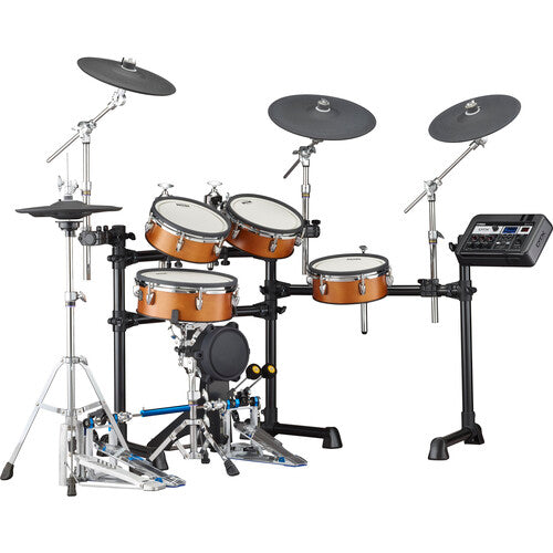 Yamaha DTX8K-X Electronic Drum Kit with Wood-Shell TCS Pads and DTX-PRO Drum Module (Black Forest)